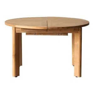 Corsica 125-185cm Teak Round Dining Table, Natural by Schots, a Tables for sale on Style Sourcebook