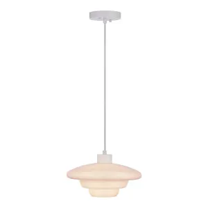 Haywood Pendant 32cm, White by Lighting Inspirations, a Fixed Lights for sale on Style Sourcebook