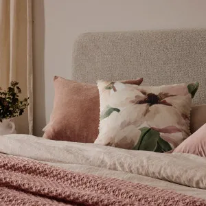 Hand Painted Magnolia Cushion Linen Blend 50cm x 50cm by Madras Link, a Cushions, Decorative Pillows for sale on Style Sourcebook