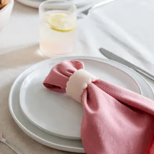 Set /4 Aries Pink Scallop Napkin Ring D5XH3CM by Madras Link, a Napkins for sale on Style Sourcebook