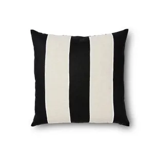 Riley Black/linen Patch Cushion 55CM X 55CM by Madras Link, a Cushions, Decorative Pillows for sale on Style Sourcebook