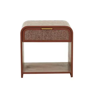 Chloe Arc Bedside - Brick - Paprika Weave by GlobeWest, a Bedside Tables for sale on Style Sourcebook