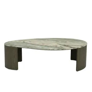 Oberon Curve Marble Coffee Table - Marine Marble - Thyme by GlobeWest, a Coffee Table for sale on Style Sourcebook