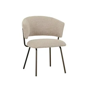 Mimi Dining Chair - Chai Boucle - Matt Bronze by GlobeWest, a Chairs for sale on Style Sourcebook