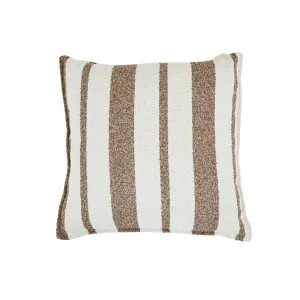 Aruba Amalfi Outdoor Square Cushion - Mocha Awning Stripe by GlobeWest, a Outdoor Cushions for sale on Style Sourcebook