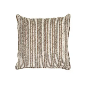 Aruba Whitehaven Outdoor Square Cushion - Mocha Nautical Stripe by GlobeWest, a Outdoor Cushions for sale on Style Sourcebook