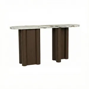 Magnus Console Table - Matt Ocean Marble - Tobacco Ash by GlobeWest, a Console Table for sale on Style Sourcebook
