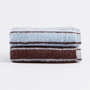 Habitat Morgan Stripe Reversible Hand Towel 2 Light Blue by Habitat, a Towels & Washcloths for sale on Style Sourcebook