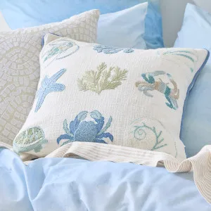 Habitat Aliyah Embroidered Cushion Blue Multi by Habitat, a Cushions, Decorative Pillows for sale on Style Sourcebook