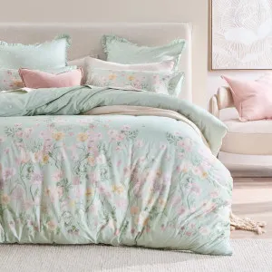 Habitat Eloise Reversible Quilt Cover Set Matcha Green by Habitat, a Quilt Covers for sale on Style Sourcebook