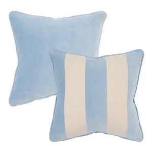 Muse Nico Velvet Boucle Stripe Cushion Light Blue by Muse, a Cushions, Decorative Pillows for sale on Style Sourcebook