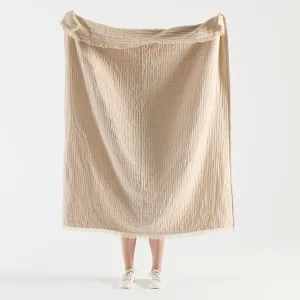 Muse Raya Chenille Gauze Reversible Throw Natural by Muse, a Throws for sale on Style Sourcebook