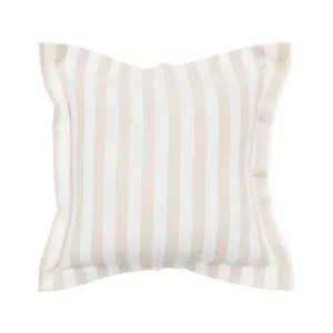Muse Frankie Stripe Large Feather Cushion Natural/White by Muse, a Cushions, Decorative Pillows for sale on Style Sourcebook