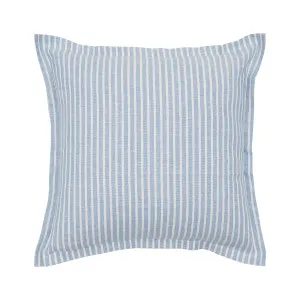 Muse Sahara Linen Striped Square Feather Cushion Light Blue by Muse, a Cushions, Decorative Pillows for sale on Style Sourcebook