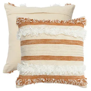 Muse Daliah Square Cushion Caramel/Natural by Muse, a Cushions, Decorative Pillows for sale on Style Sourcebook