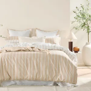 Habitat Adria Reversible Stripe Quilt Cover Set Natural by Habitat, a Quilt Covers for sale on Style Sourcebook