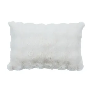 Muse Prague Faux Fur Oblong Cushion Snow by Muse, a Cushions, Decorative Pillows for sale on Style Sourcebook