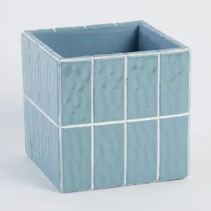 Habitat Stanley Tile Planter Light Blue by Habitat, a Plants for sale on Style Sourcebook