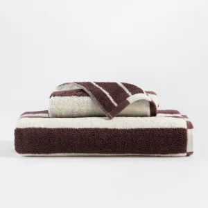 Muse Maverick Reversible Stripe Towel Mahogany by Muse, a Towels & Washcloths for sale on Style Sourcebook