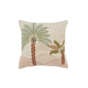 Muse Tropea Palm Embroidered Cushion Clay Multi by Muse, a Cushions, Decorative Pillows for sale on Style Sourcebook
