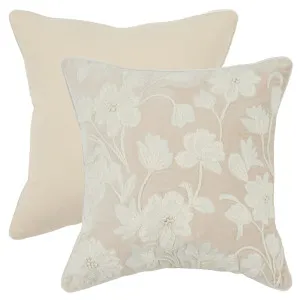 Muse Floriah Embroidered Cushion Natural by Muse, a Cushions, Decorative Pillows for sale on Style Sourcebook