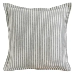 Muse Sahara Linen Striped Square Feather Cushion Olive by Muse, a Cushions, Decorative Pillows for sale on Style Sourcebook