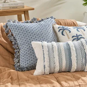 Muse Quinn Tassel Cushion Blue by Muse, a Cushions, Decorative Pillows for sale on Style Sourcebook