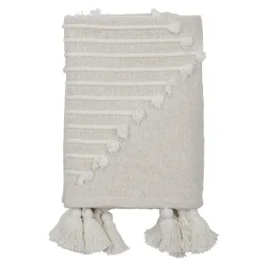 Habitat Akela Tufted Cotton Blend Throw Natural/White by Habitat, a Throws for sale on Style Sourcebook