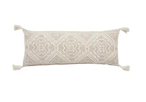 Muse Sienna Embroidered Extra Large Oblong Cushion Natural by Muse, a Cushions, Decorative Pillows for sale on Style Sourcebook