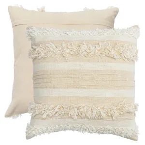 Muse Daliah Square Cushion White/Natural by Muse, a Cushions, Decorative Pillows for sale on Style Sourcebook