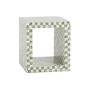 Muse Soho Capiz Check Side Table Green by Muse, a Side Table for sale on Style Sourcebook