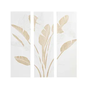 Muse Peregian Carved Timber Wall Art Set Of 3 White/Natural by Muse, a Wall Hangings & Decor for sale on Style Sourcebook