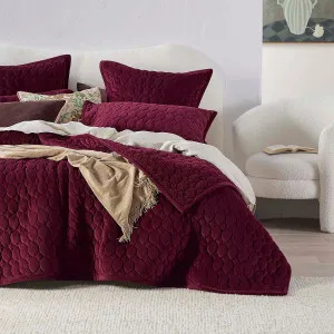 Habitat Luca Corduroy Coverlet Set Berry by Habitat, a Quilts & Bedspreads for sale on Style Sourcebook
