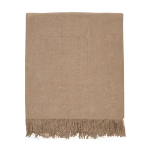 Muse Isola Extra Large Fringed Chenille Throw Taupe by Muse, a Throws for sale on Style Sourcebook