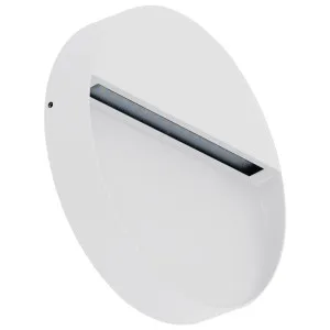 Domus Zeke Pro 5 240V Modern Round Outdoor Surface Mounted LED Wall/Step Light - White by Domus, a Outdoor Lighting for sale on Style Sourcebook