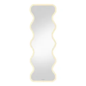 Davor 160cm Organic Waves Full Length LED Mirror in White by Luxo Home Decor, a Mirrors for sale on Style Sourcebook