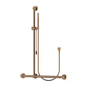 Beaumonts Assisted Living Haven Accessible Rail Shower Brushed Copper by BT Assisted Living, a Laundry Taps for sale on Style Sourcebook