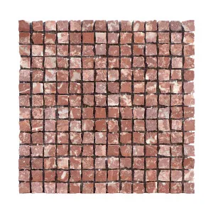 Vicolo Natural Marble Montecchio Red Honed Mosaic by Beaumont Tiles, a Mosaic Tiles for sale on Style Sourcebook
