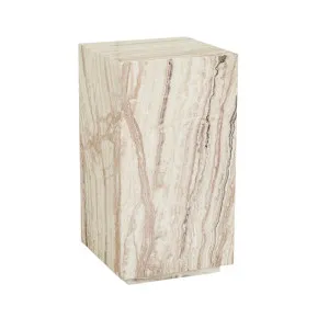Elle Block Low Plinth - Onyx Travertine by GlobeWest, a Vases & Jars for sale on Style Sourcebook