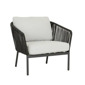 Montroi Rope Sofa Chair - Iron Stone - Silver Mist by GlobeWest, a Outdoor Furniture for sale on Style Sourcebook