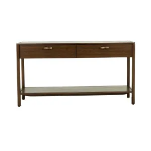 Marlow Console Table - Chocolate Oak - Brass by GlobeWest, a Console Table for sale on Style Sourcebook