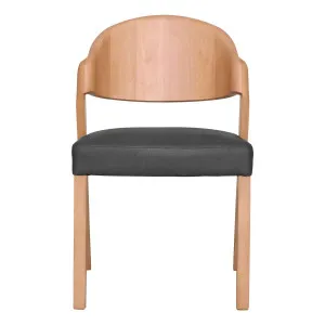 Ridley Dining Chair in Urbane Leather Black / Clear by OZ Design, a Dining Chairs for sale on Style Sourcebook