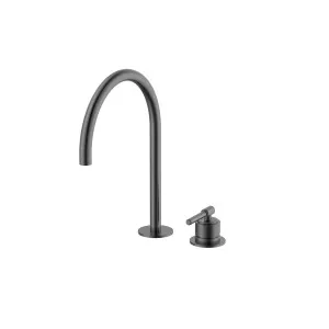 Manhattan Hob Sink Mixer Set Brushed Gun Metal by Haus25, a Kitchen Taps & Mixers for sale on Style Sourcebook