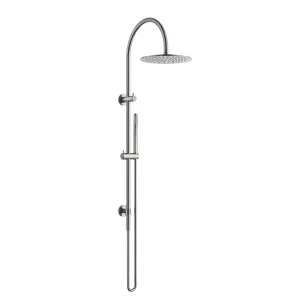 Manhattan Gooesneck Twin Shower Brushed Nickel by Haus25, a Laundry Taps for sale on Style Sourcebook