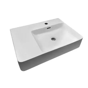 Zumi Assisted Living Glide Accessible Wall Mounted Basin RHB G/W 605x430 by BT Assisted Living, a Basins for sale on Style Sourcebook