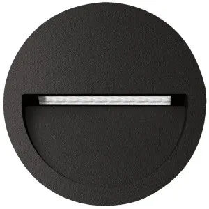 Domus Zac Pro 5 24V Round LED Outdoor Recessed Wall/Step Light - Black by Domus, a Wall Lighting for sale on Style Sourcebook