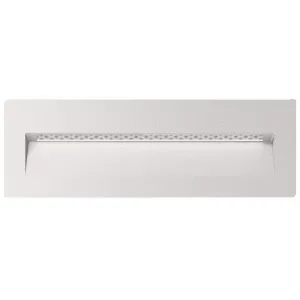 Domus Zac Pro 8 240V Rectangle LED Outdoor Recessed Wall/Step Light - White by Domus, a Wall Lighting for sale on Style Sourcebook