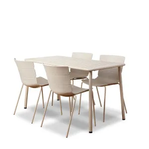 Ravello Outdoor Five Piece Dining Set Beige - Mocka by Mocka., a Outdoor Dining Sets for sale on Style Sourcebook