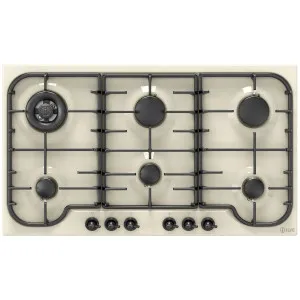 ILVE Nostalgie 86cm Gas Cooktop Antique White and Burnished HCB906CN-AWB by Ilve, a Cooktops for sale on Style Sourcebook