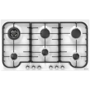 ILVE Nostalgie 86cm Gas Cooktop White and Chrome HCB906CN-WHC by Ilve, a Cooktops for sale on Style Sourcebook